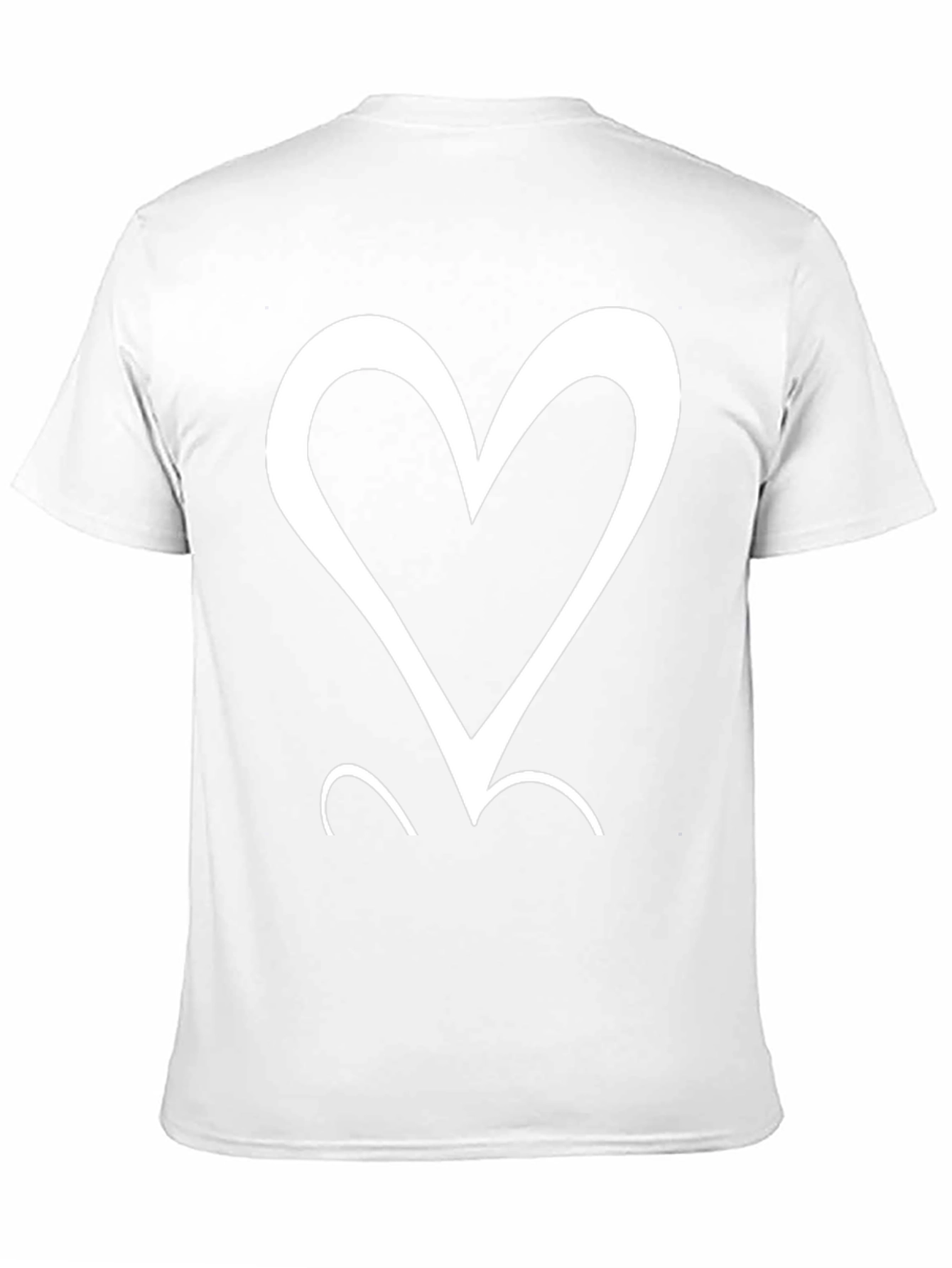Heart Graphic Tee - Mens Casual Black T-Shirt