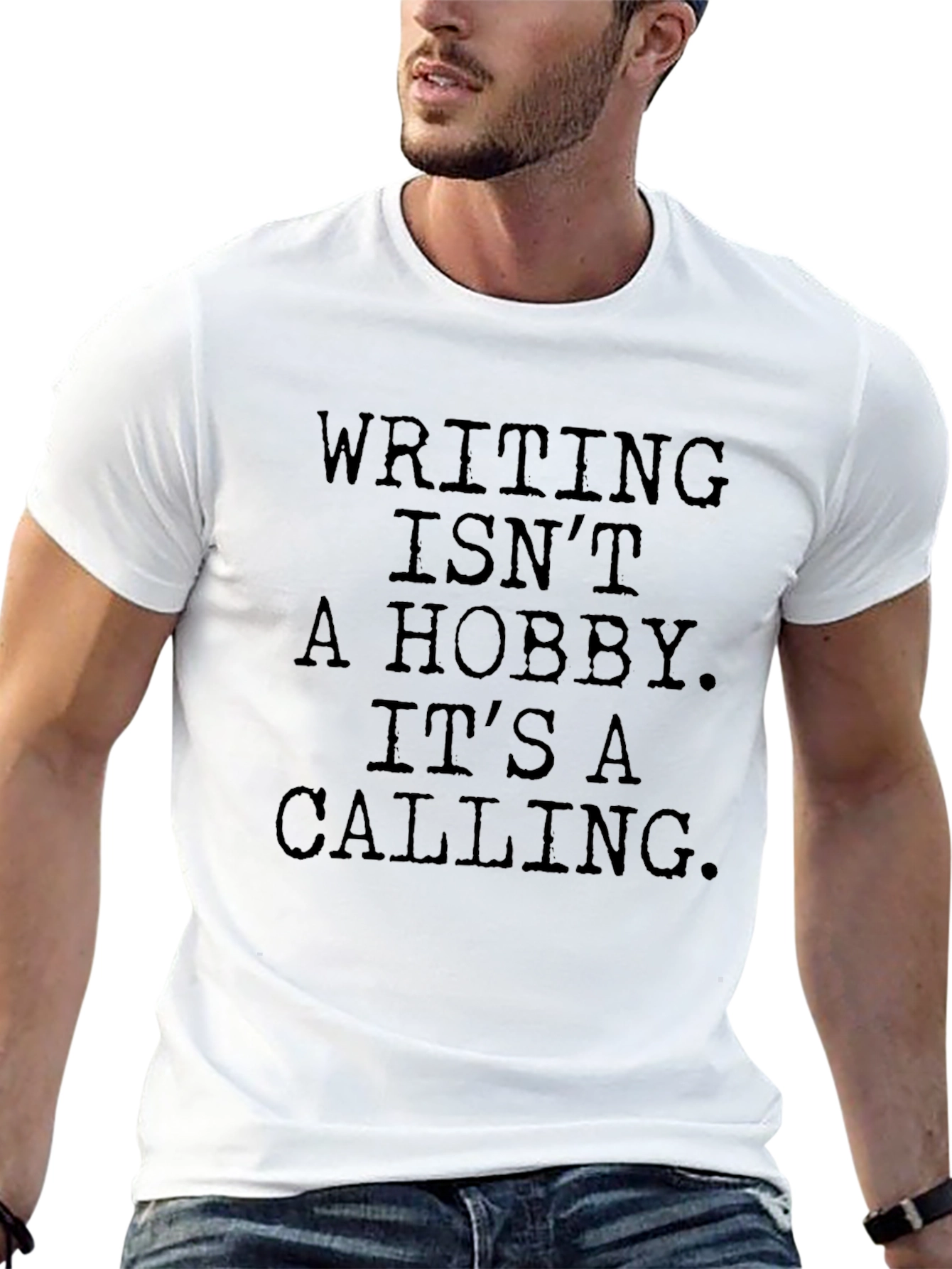 Writers Calling Graphic Tee - Black Cotton T-Shirt