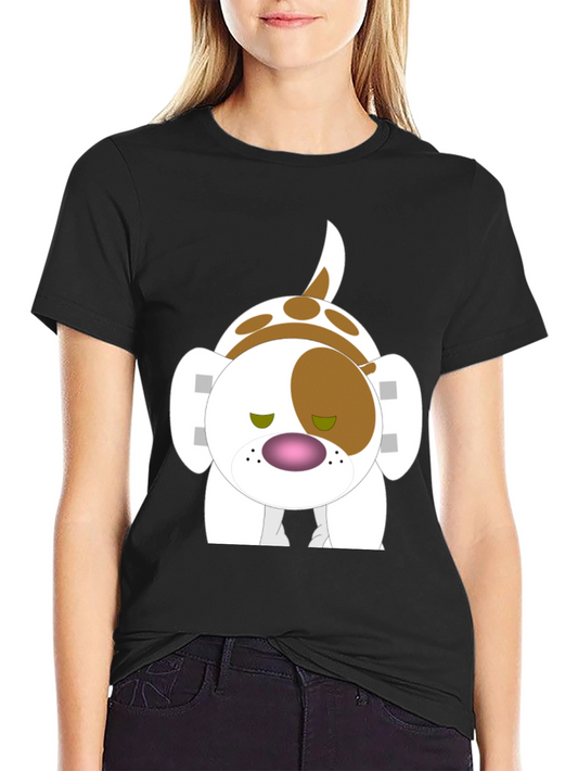 Cartoon Dog Print T-Shirt - Soft Cotton Tee