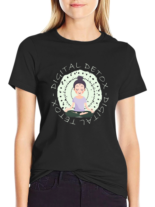 Digital Detox T-Shirt - Meditating Graphic Tee