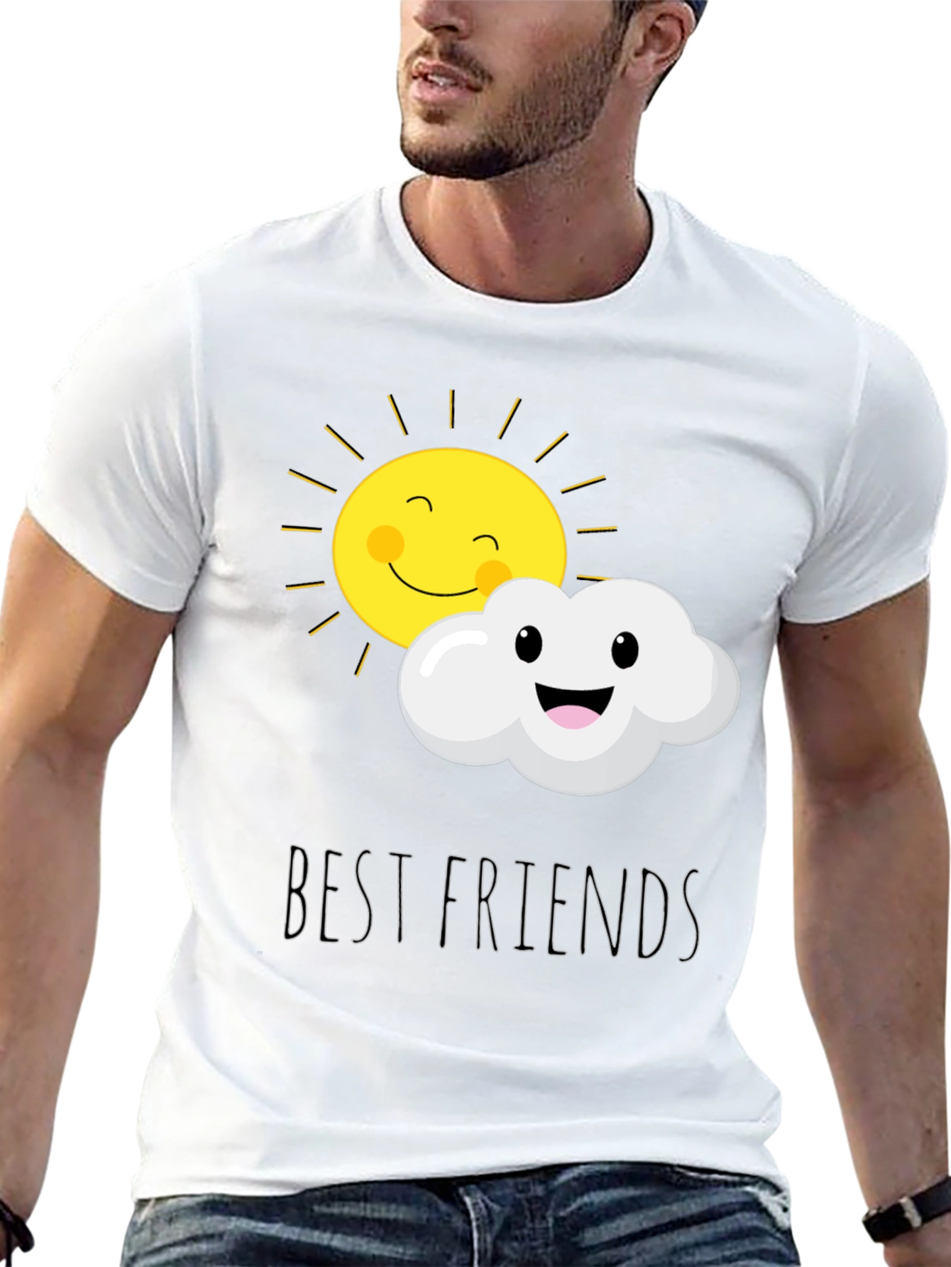 Best Friends Sun and Cloud Graphic T-Shirt