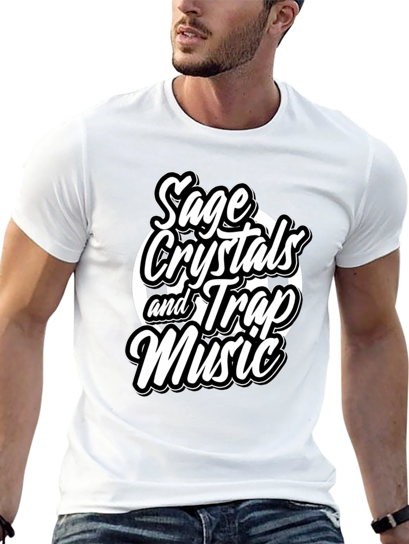 Sage Crystals & Trap Music Graphic Tee