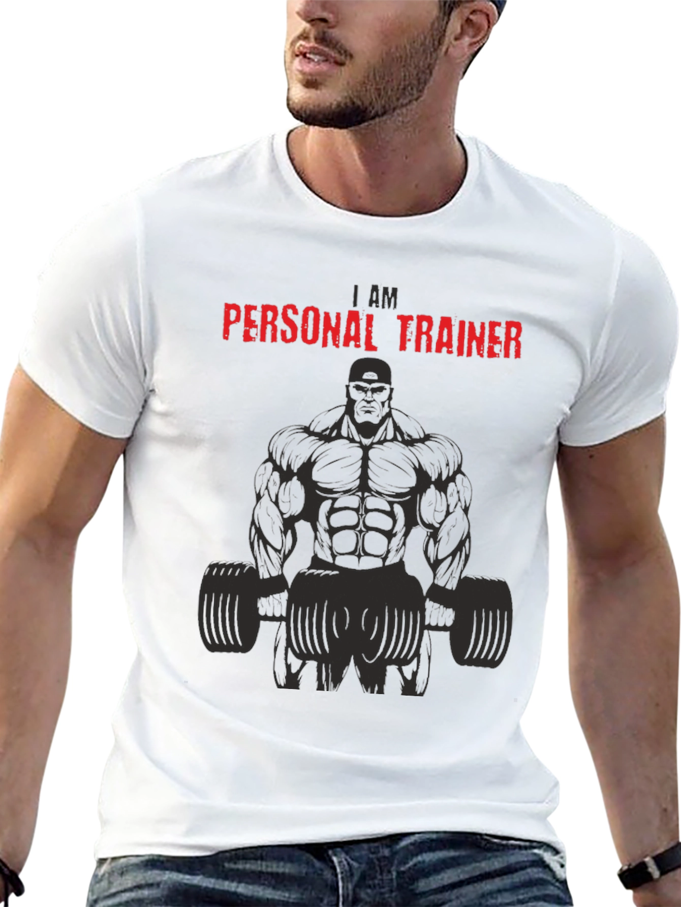 I Am Personal Trainer Black Graphic T-Shirt