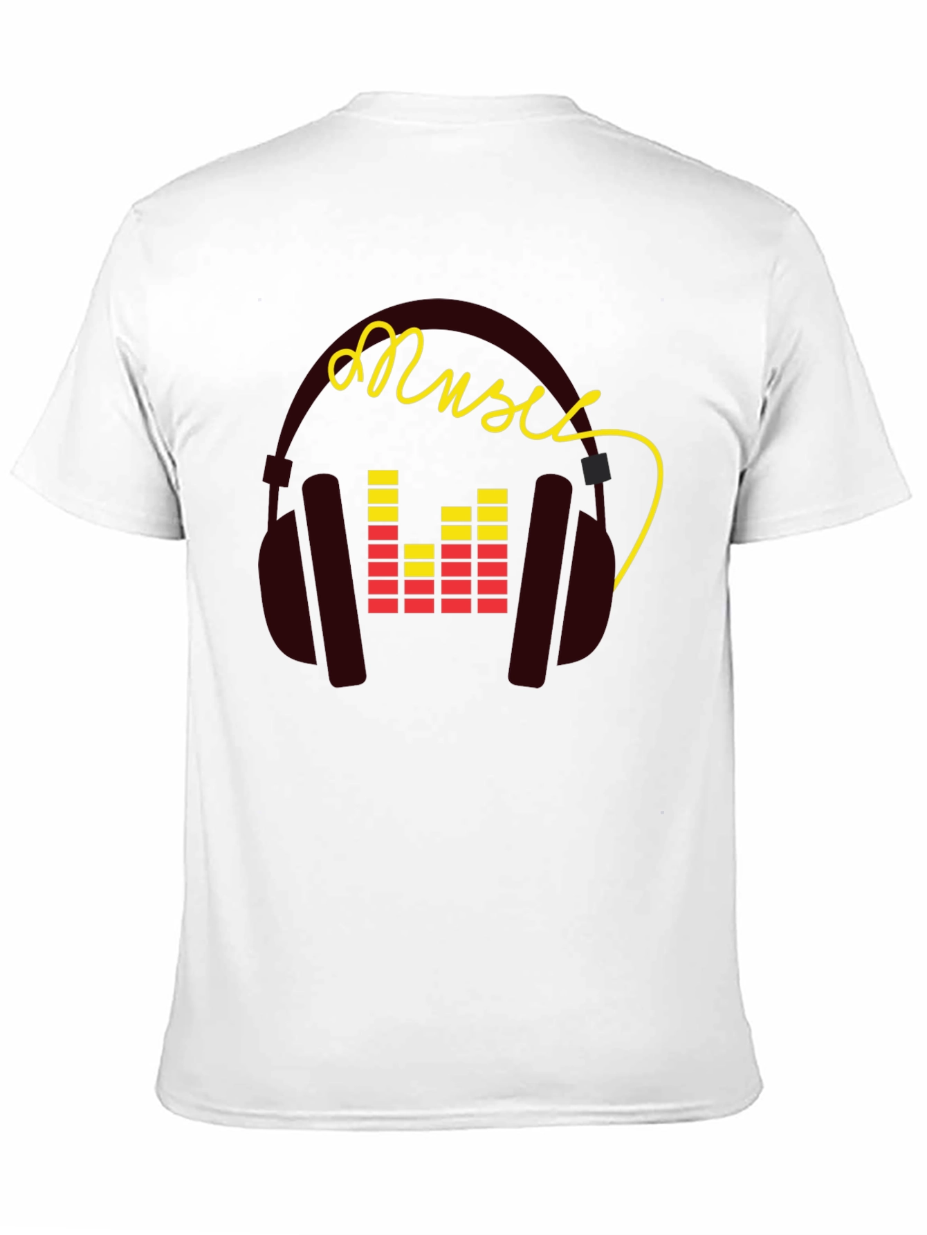 Music Graphic Tee - Stylish Headphones Design