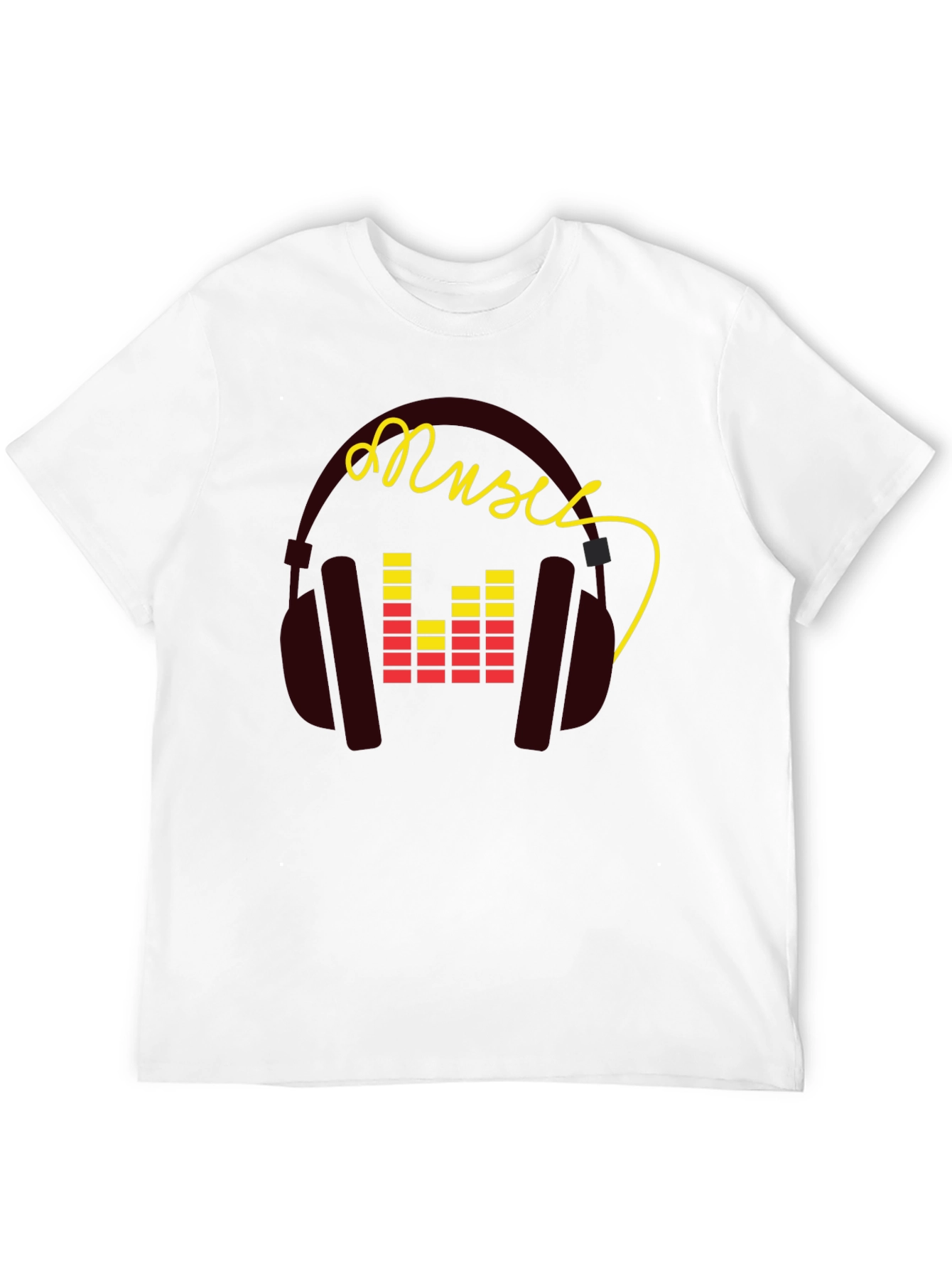 Music Graphic Tee - Stylish Headphones Design