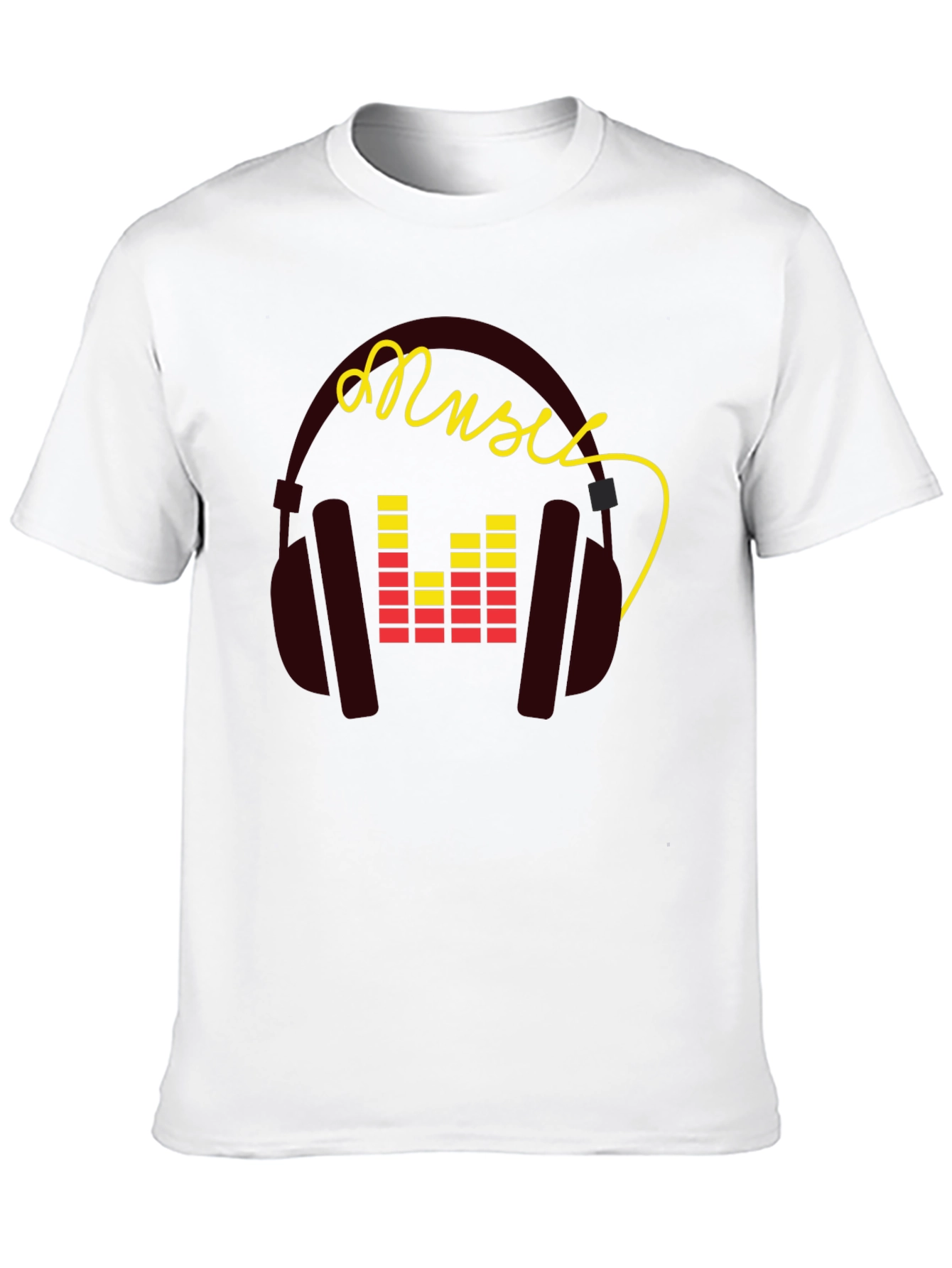 Music Graphic Tee - Stylish Headphones Design