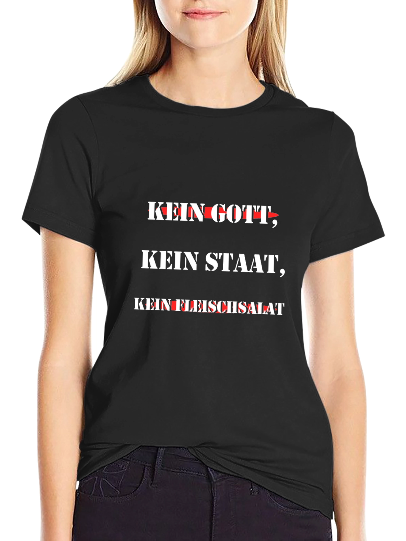 Kein Gott Kein Staat Kein Fleischsalat - Graphic T-Shirt