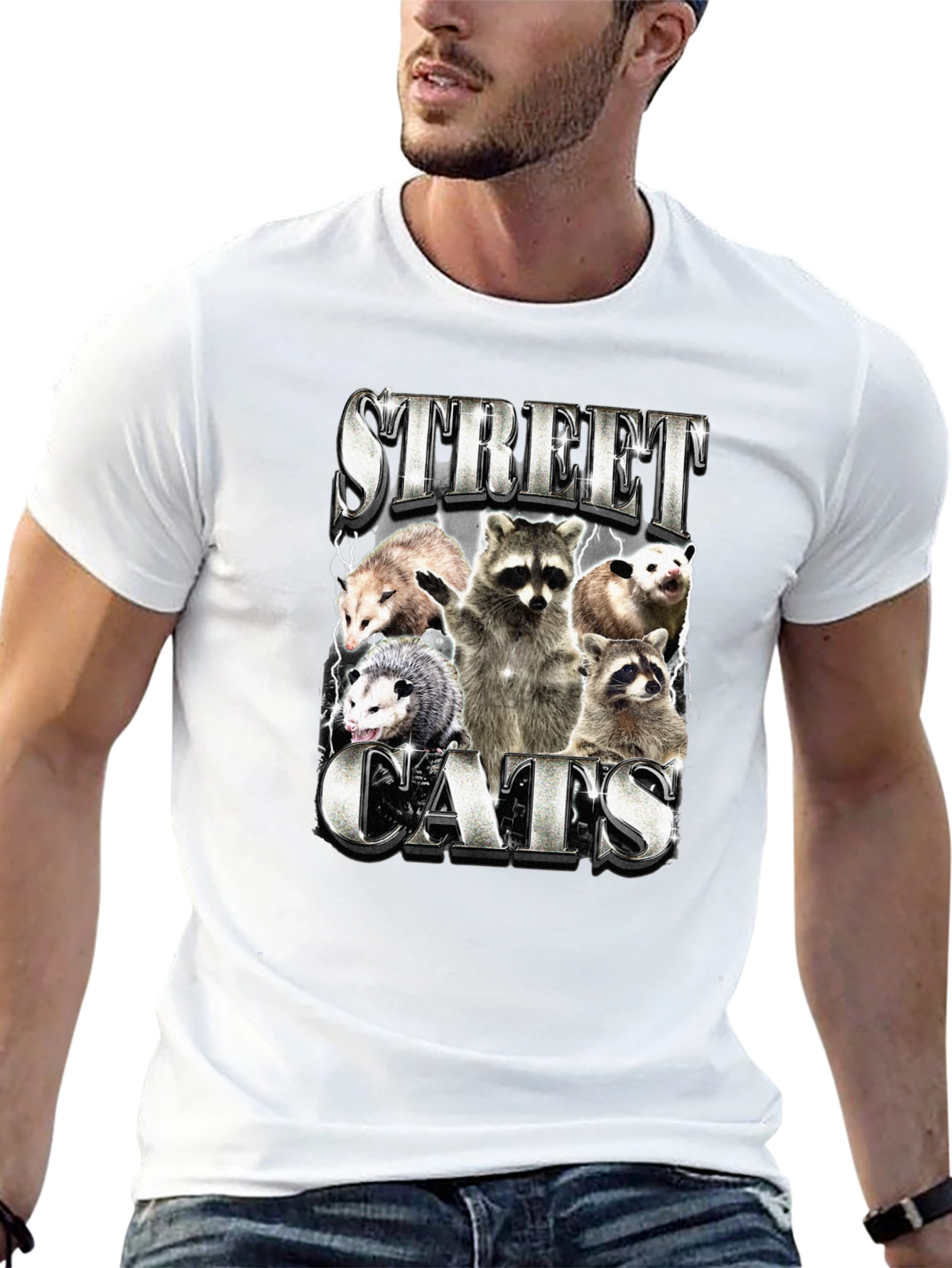 Street Cats Graphic Tee - Raccoons & Opossums
