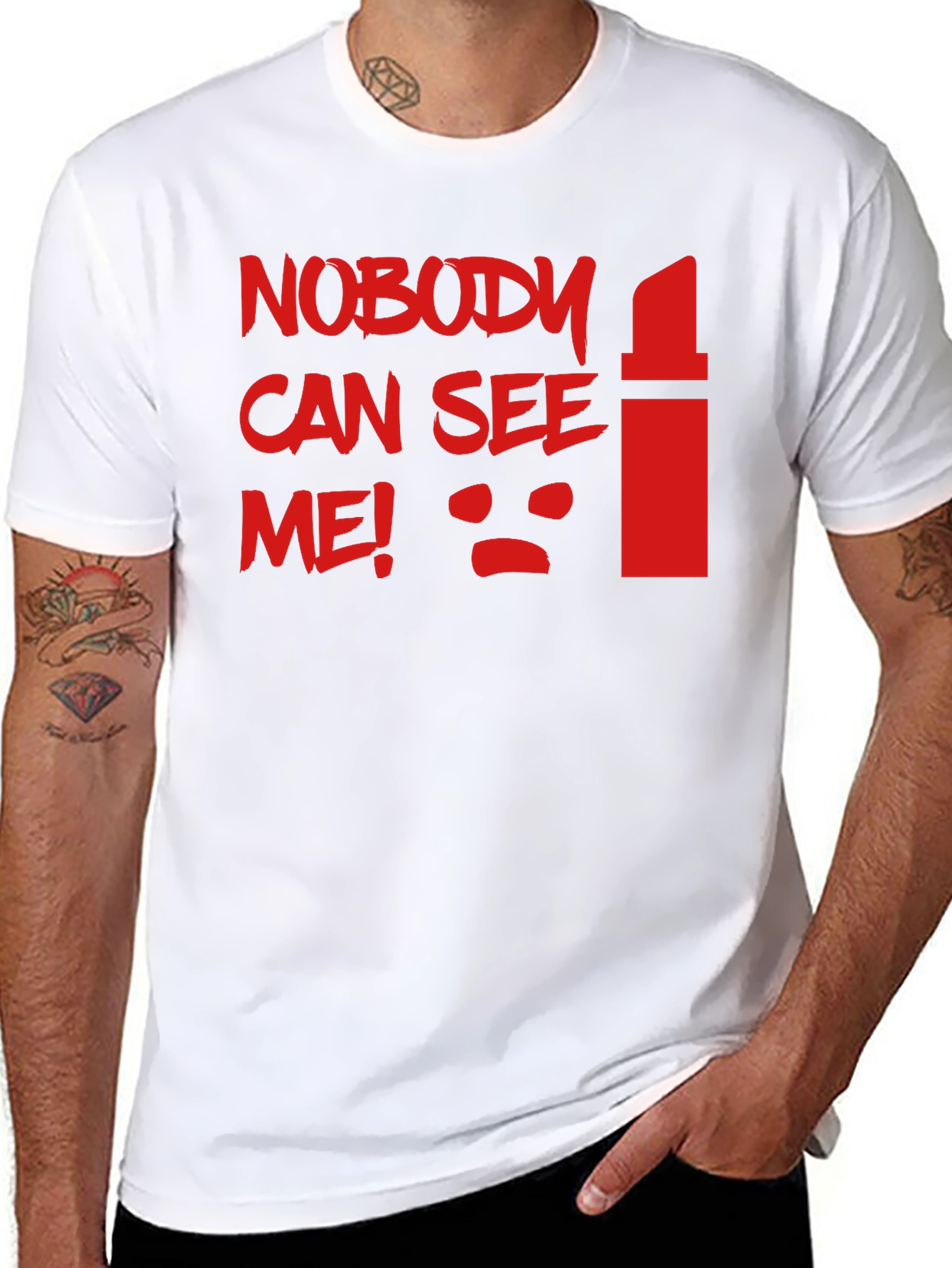 Nobody Can See Me Lipstick T-Shirt