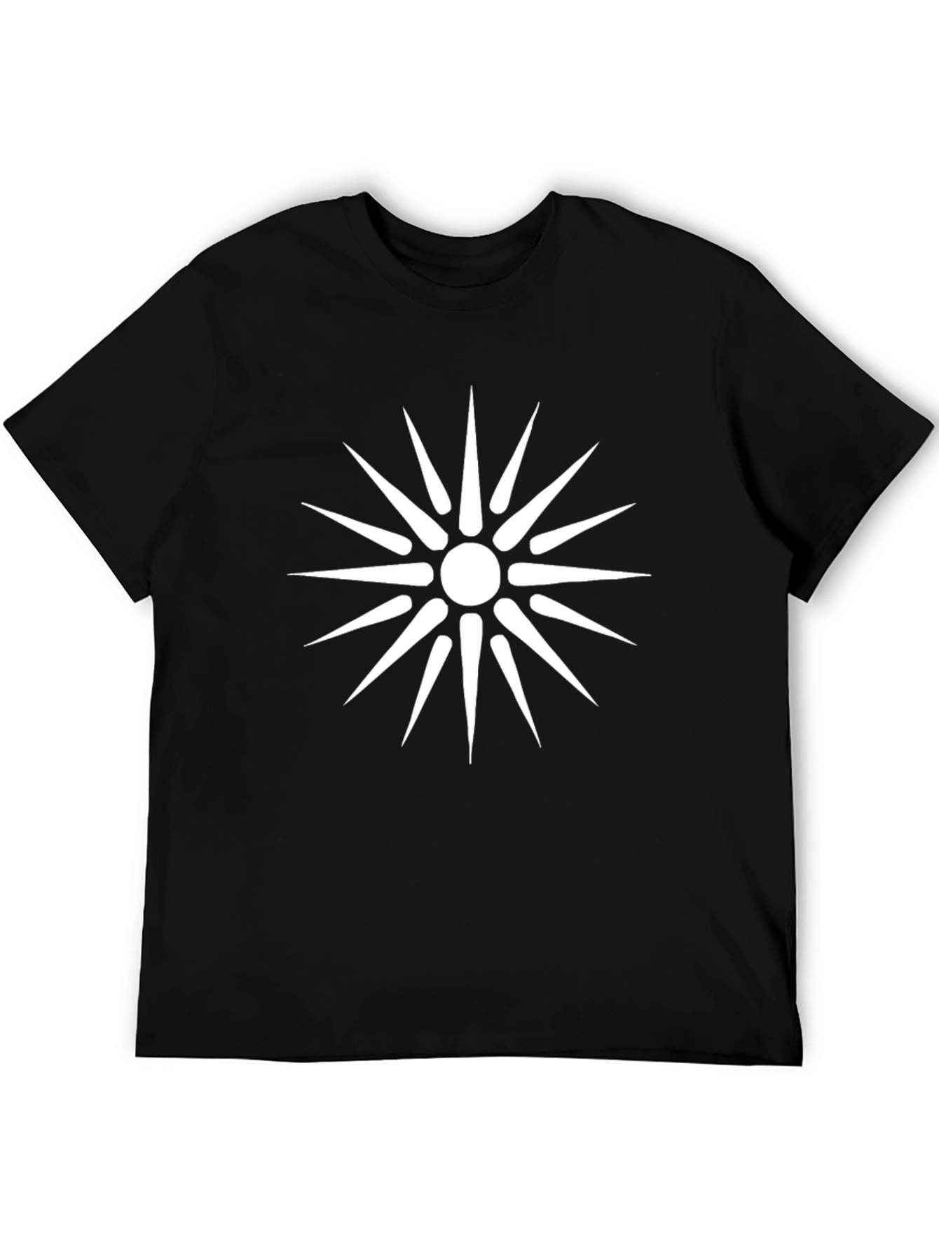 Stylish Black T-Shirt with Star of Vergina