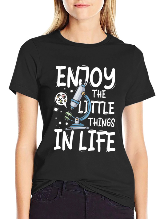 Enjoy The Little Things Microscope Graphic Tee