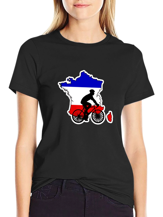 France Cycling Silhouette T-Shirt - Mens Black Tee