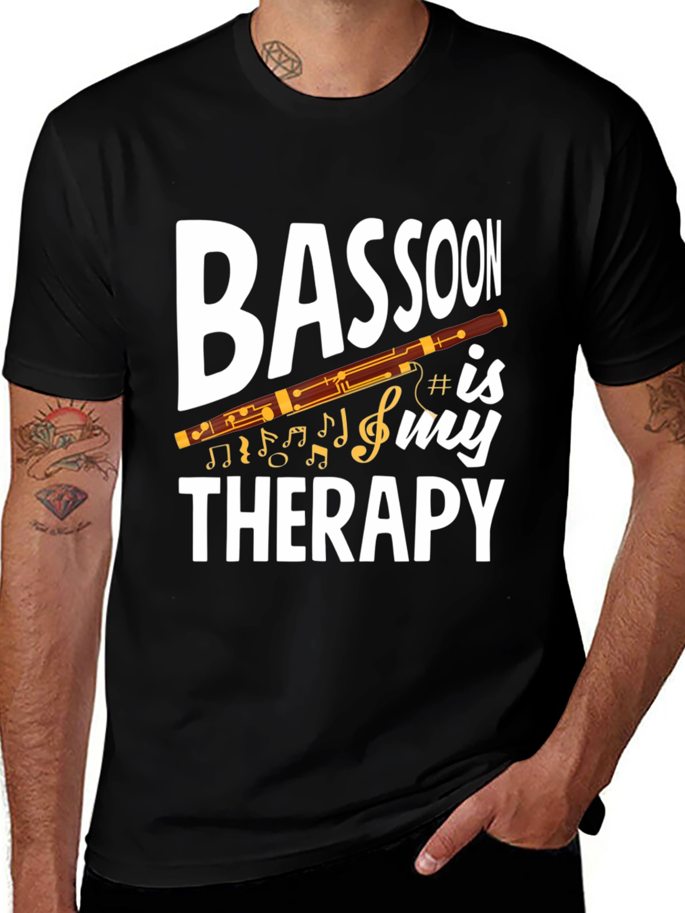 Bassoon Therapy Graphic Tee - Music Lover T-Shirt