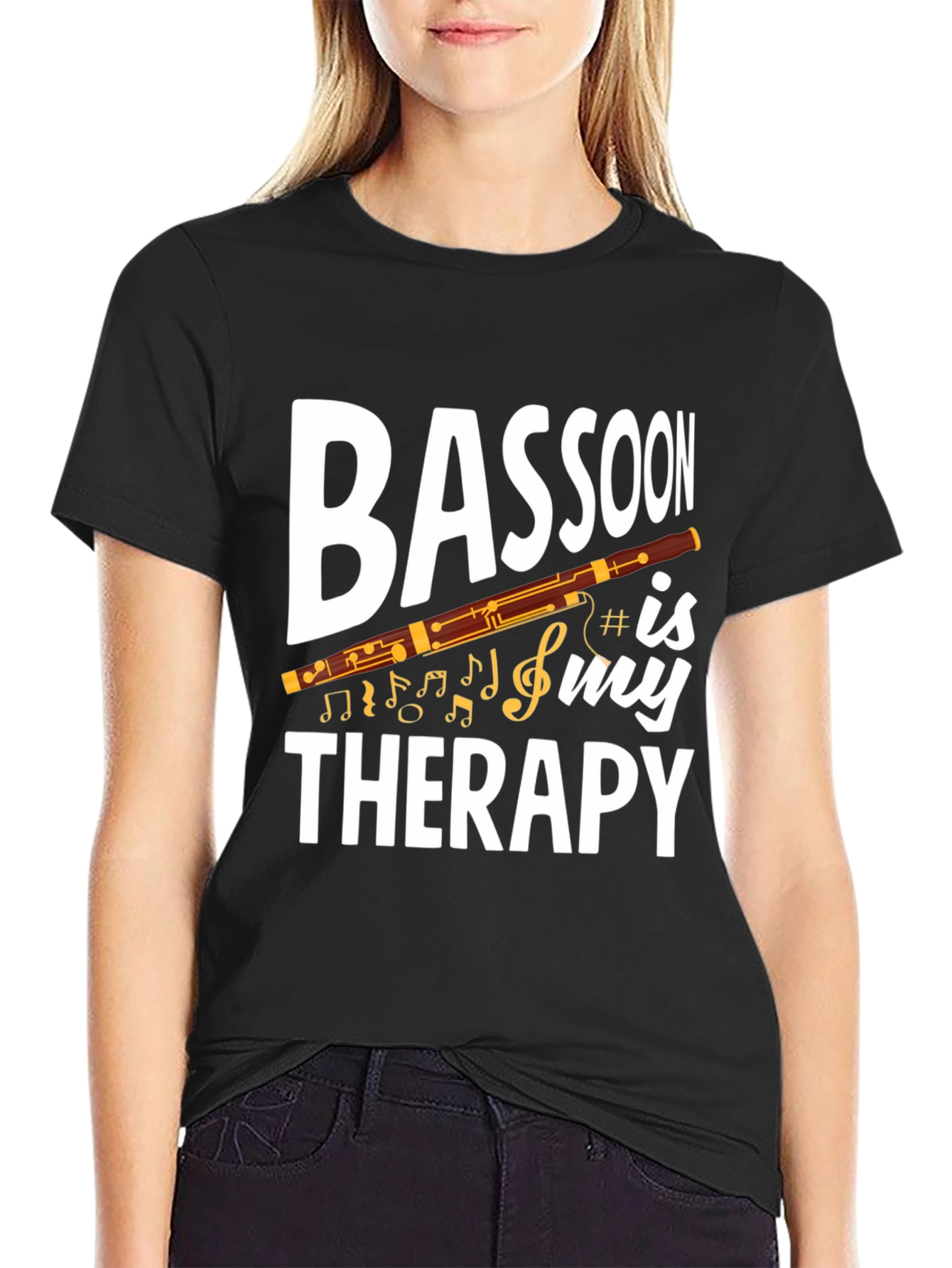 Bassoon Therapy Graphic Tee - Music Lover T-Shirt