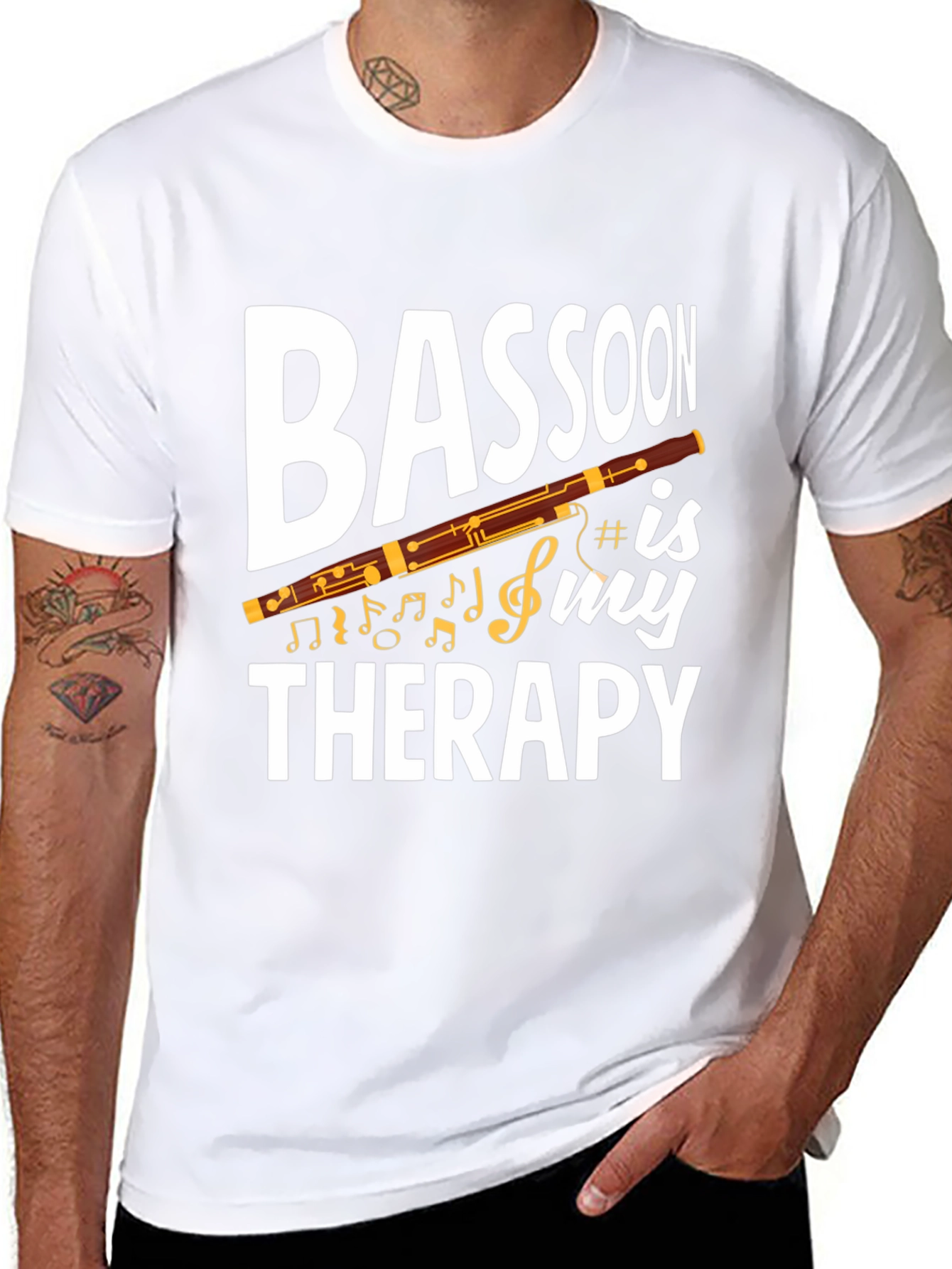 Bassoon Therapy Graphic Tee - Music Lover T-Shirt