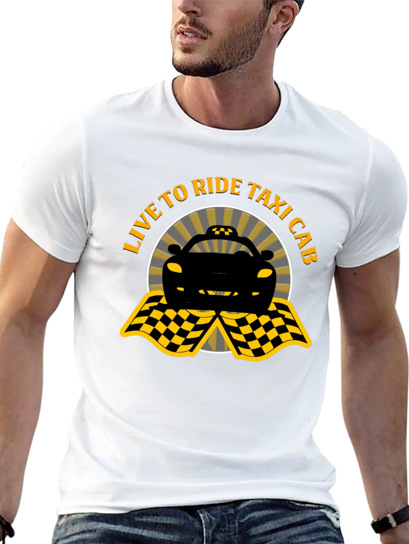 Live to Ride Taxi Cab Graphic Tee