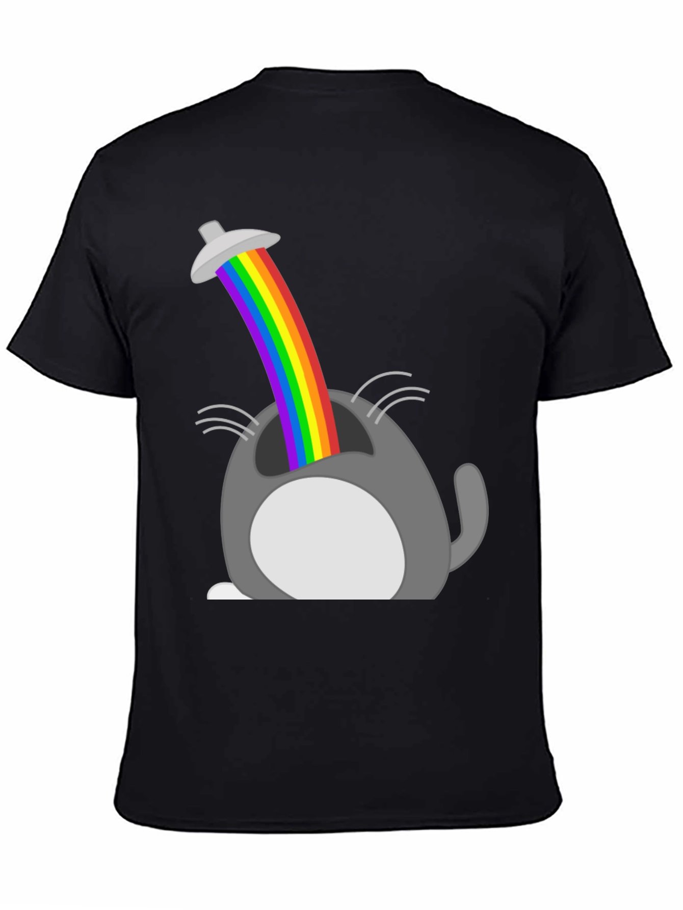 Rainbow Cat UFO Abduction Graphic Tee