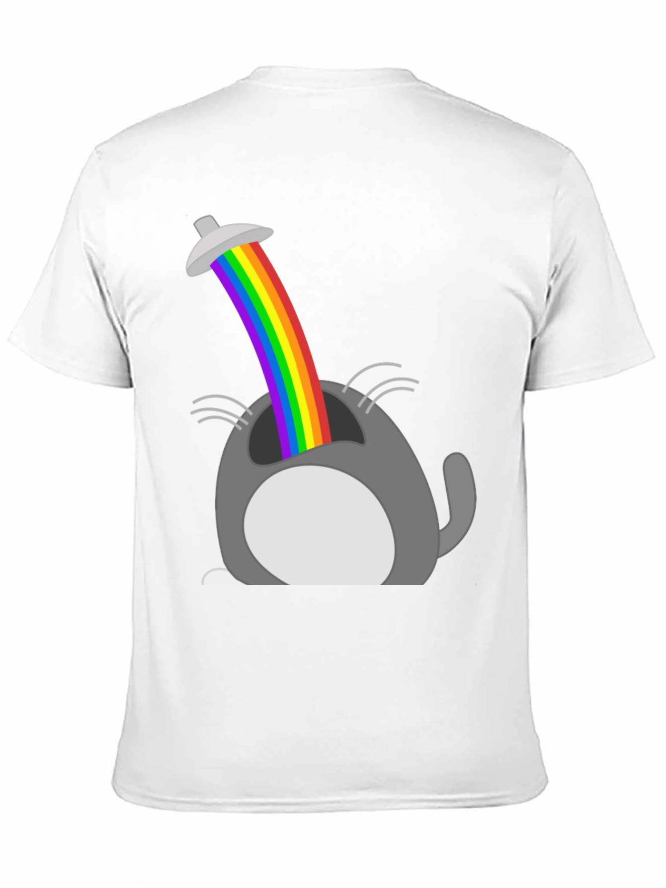 Rainbow Cat UFO Abduction Graphic Tee