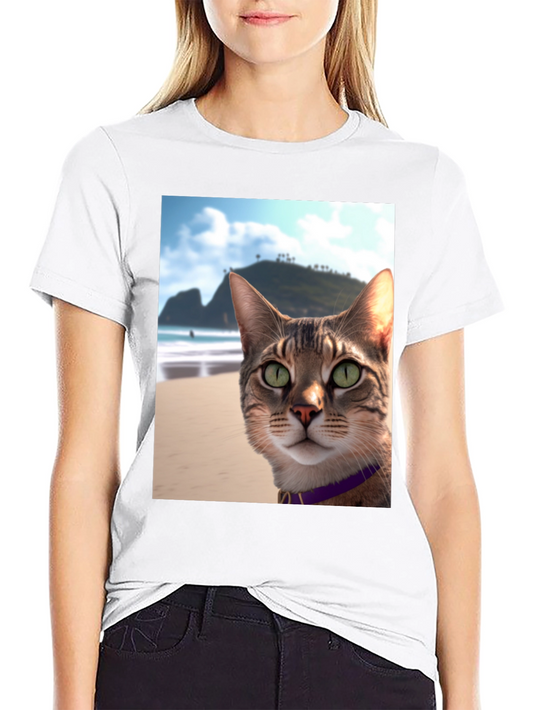 Beach Cat T-Shirt - Cool Cat Graphic Tee