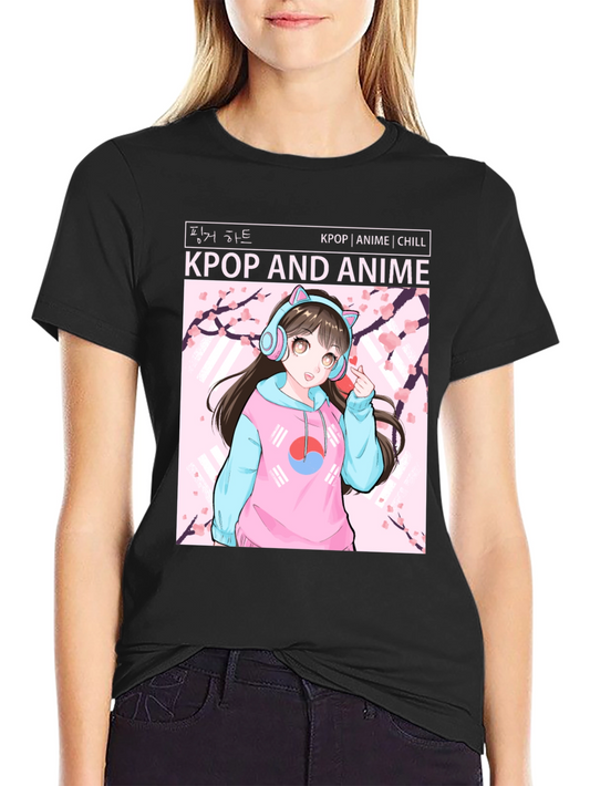 Kpop and Anime Graphic T-Shirt