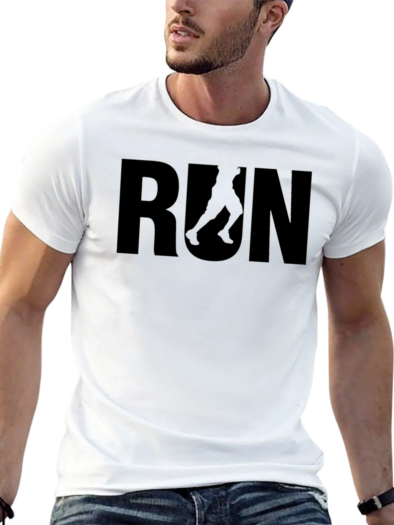 Run Graphic Tee - Black Athletic Shirt