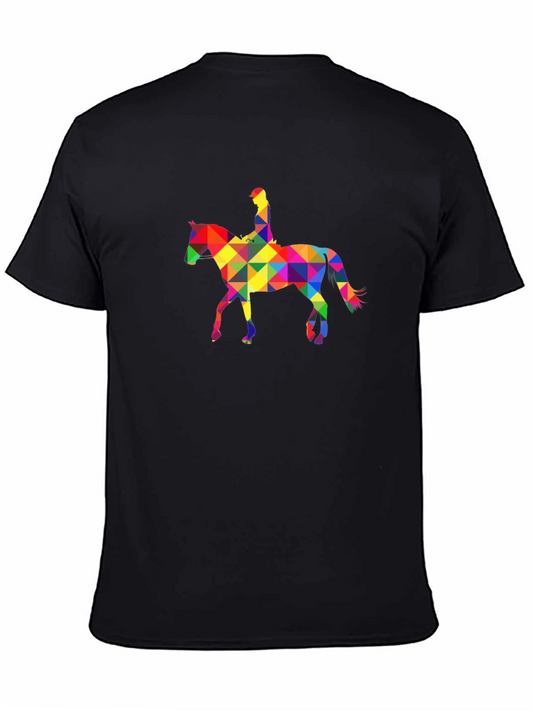 Geometric Horse Rider Graphic Tee
