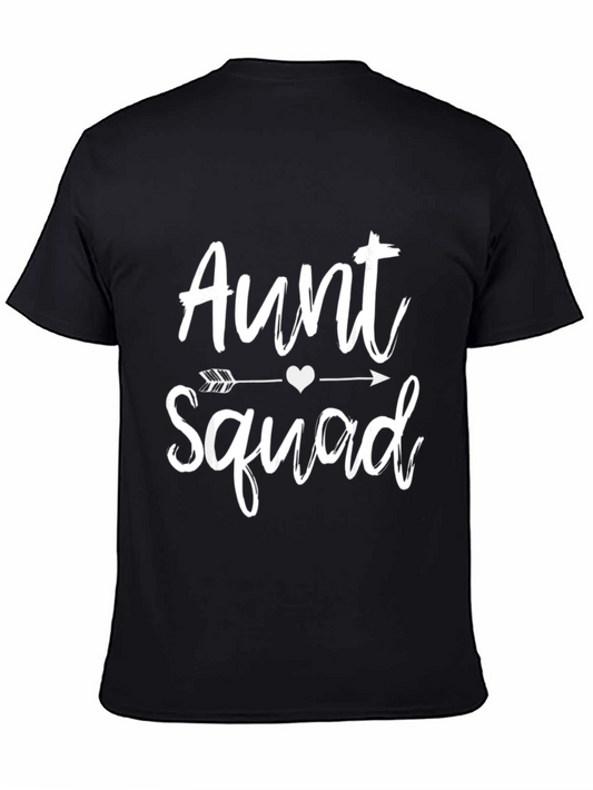 Aunt Squad Black Cotton Graphic T-Shirt