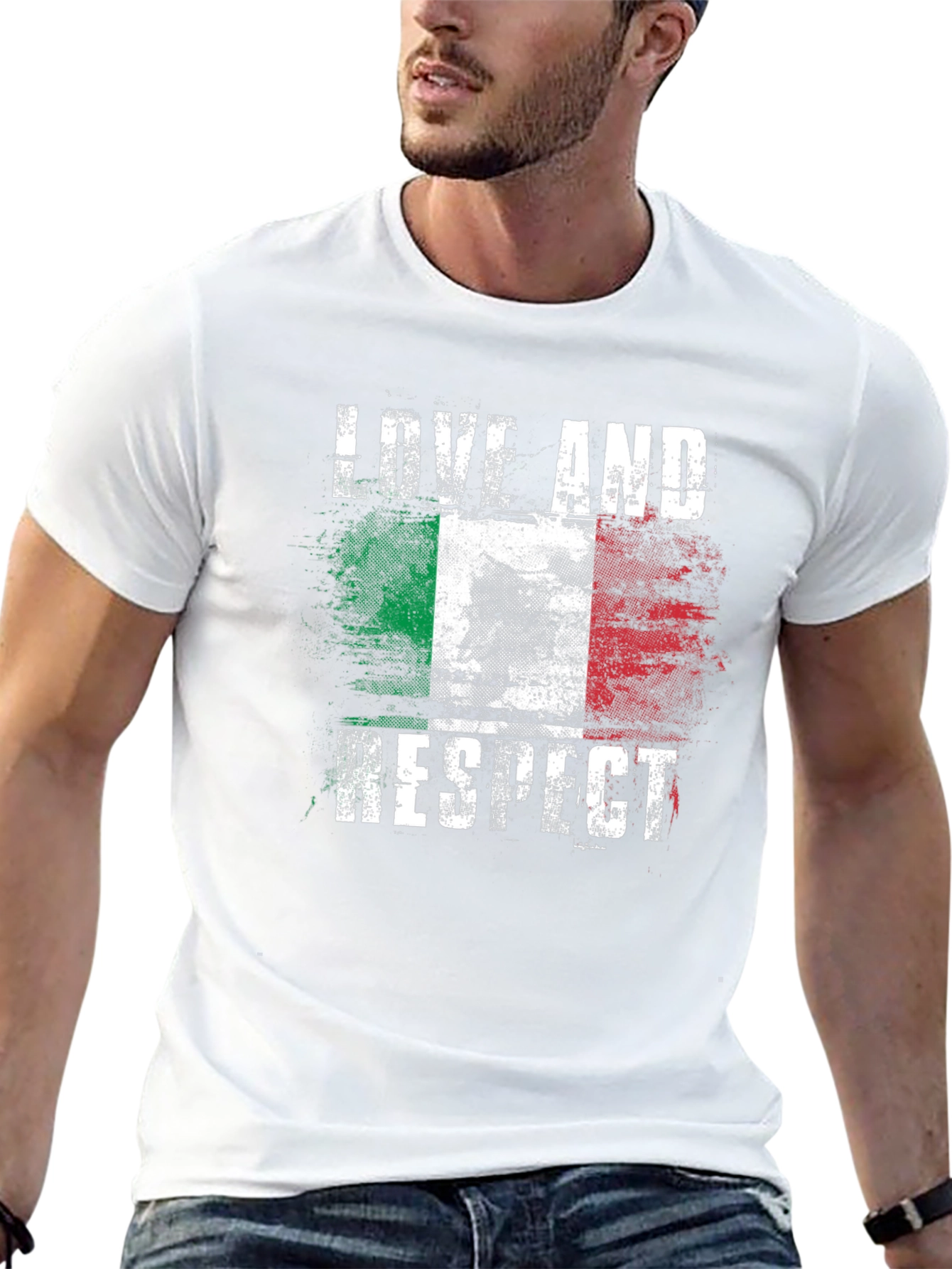 Italian Flag Love and Respect T-Shirt
