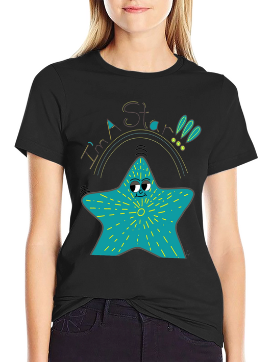 Cartoon Star T-Shirt - Quirky Graphic Tee