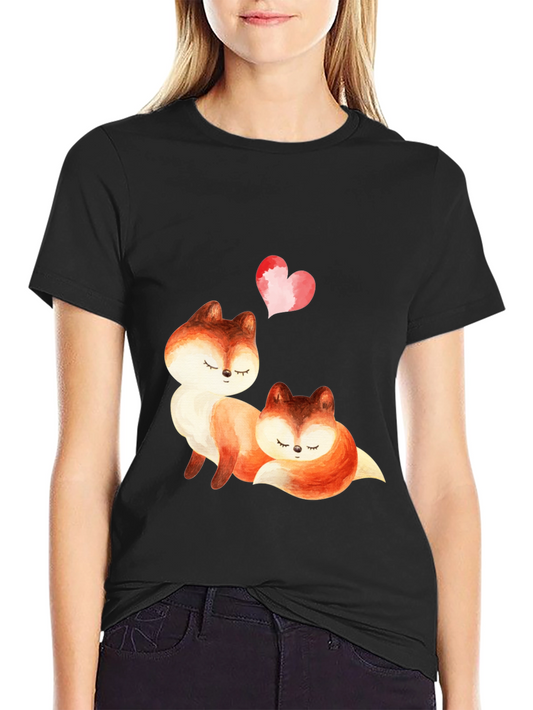 Fox Love T-Shirt - Cute Animal Graphic Tee