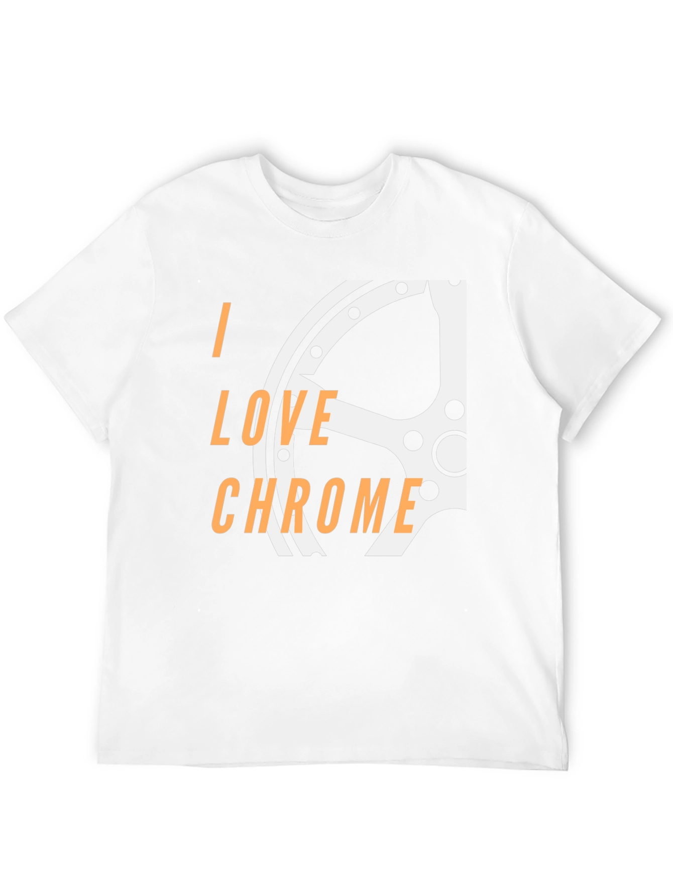 I Love Chrome Graphic Tee - Black Cotton Blend