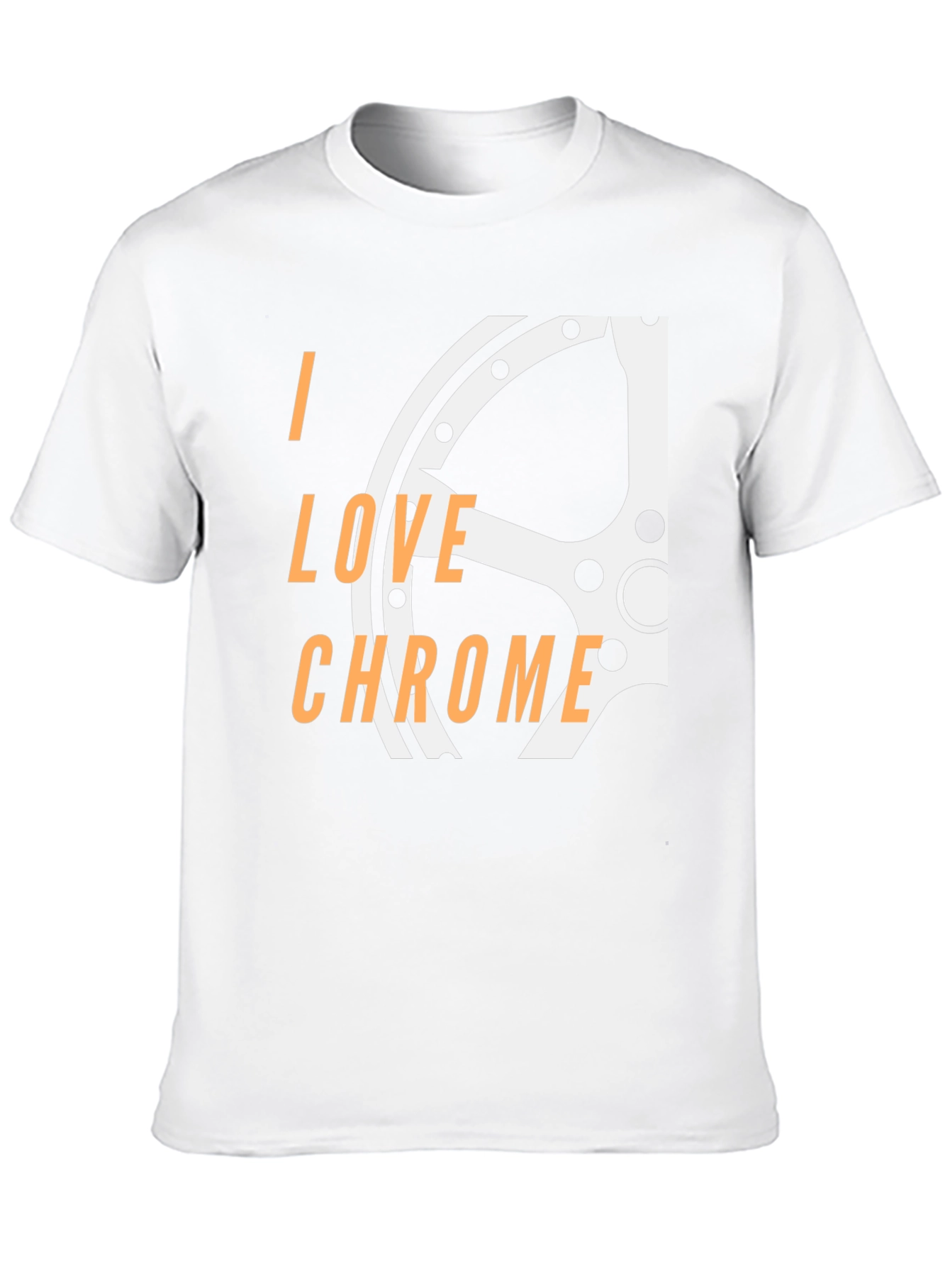 I Love Chrome Graphic Tee - Black Cotton Blend