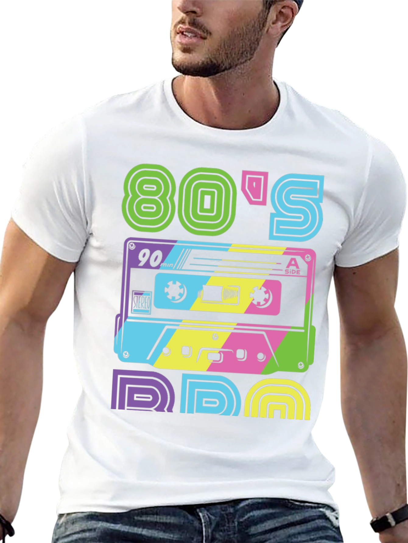 Retro 80s T-Shirt: Cassette Tape Design