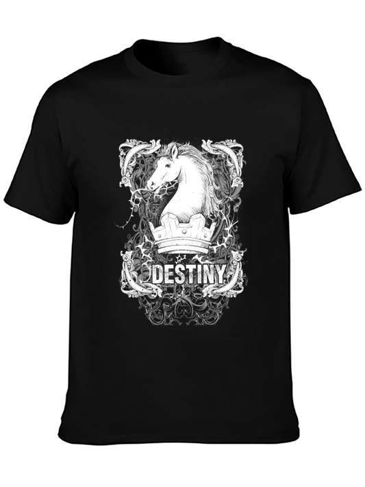 Destiny Horse Graphic T-Shirt - Black