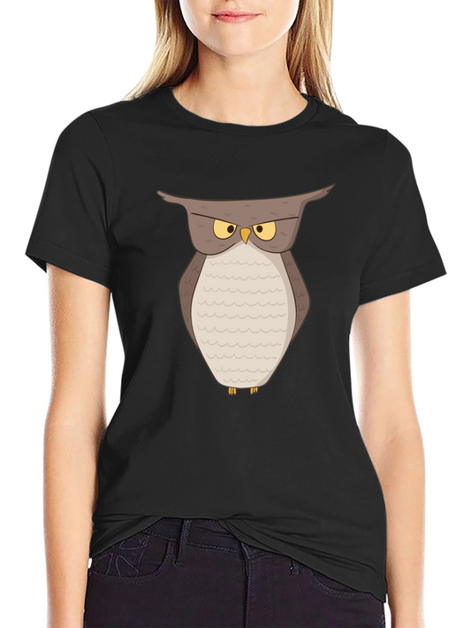 Grumpy Owl Graphic T-Shirt - Soft Cotton Tee