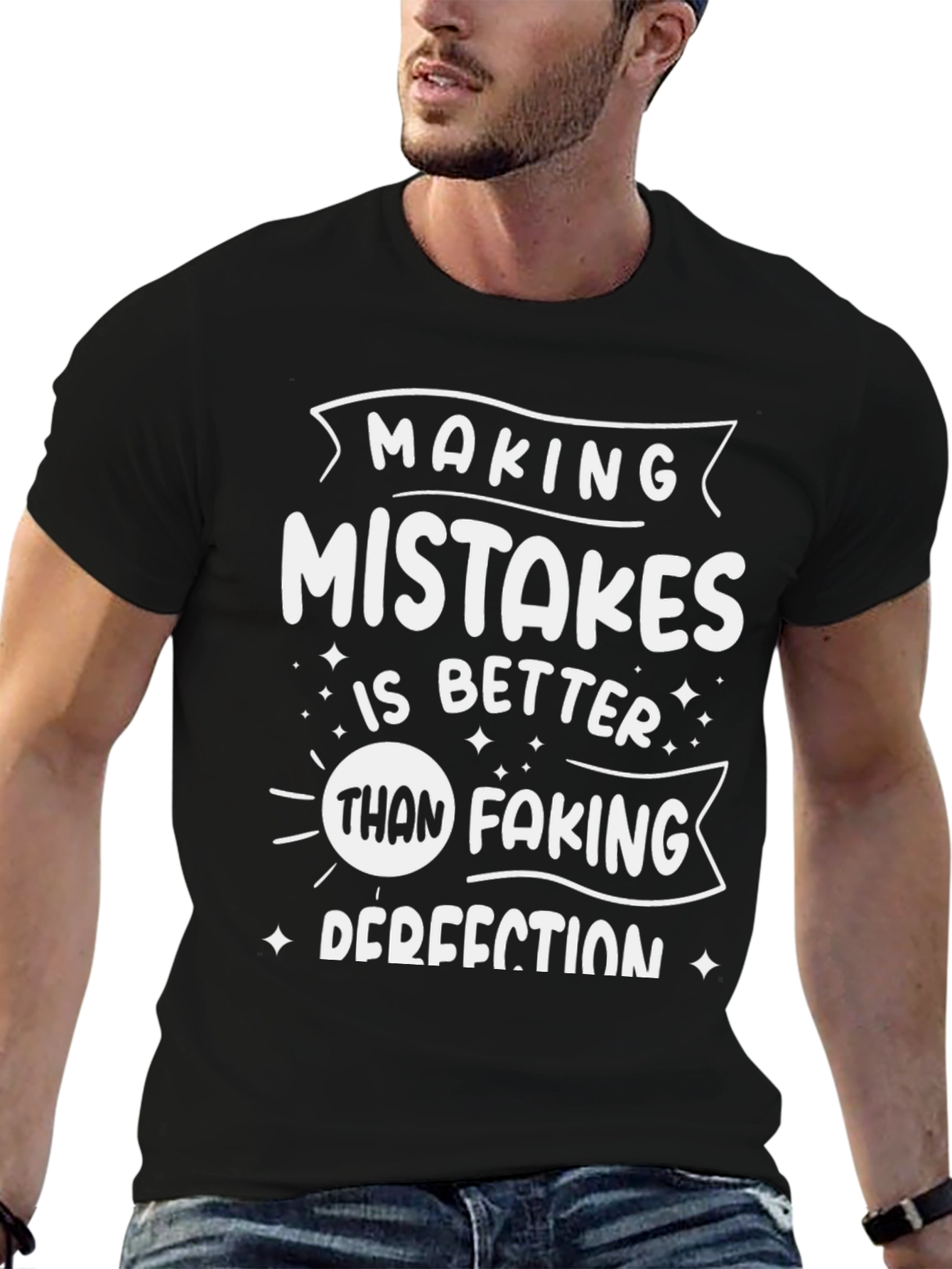 Making Mistakes T-Shirt - Black Graphic Tee