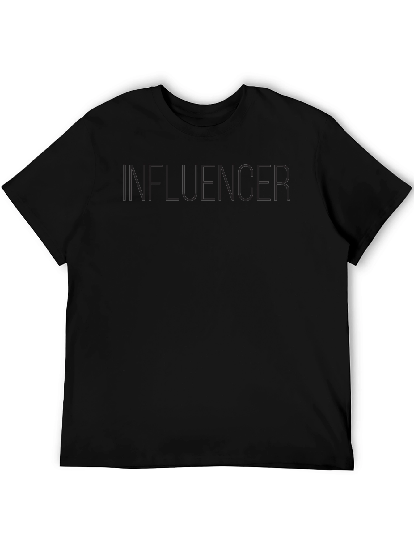 Black Influencer T-Shirt | Stylish Crew Neck Tee