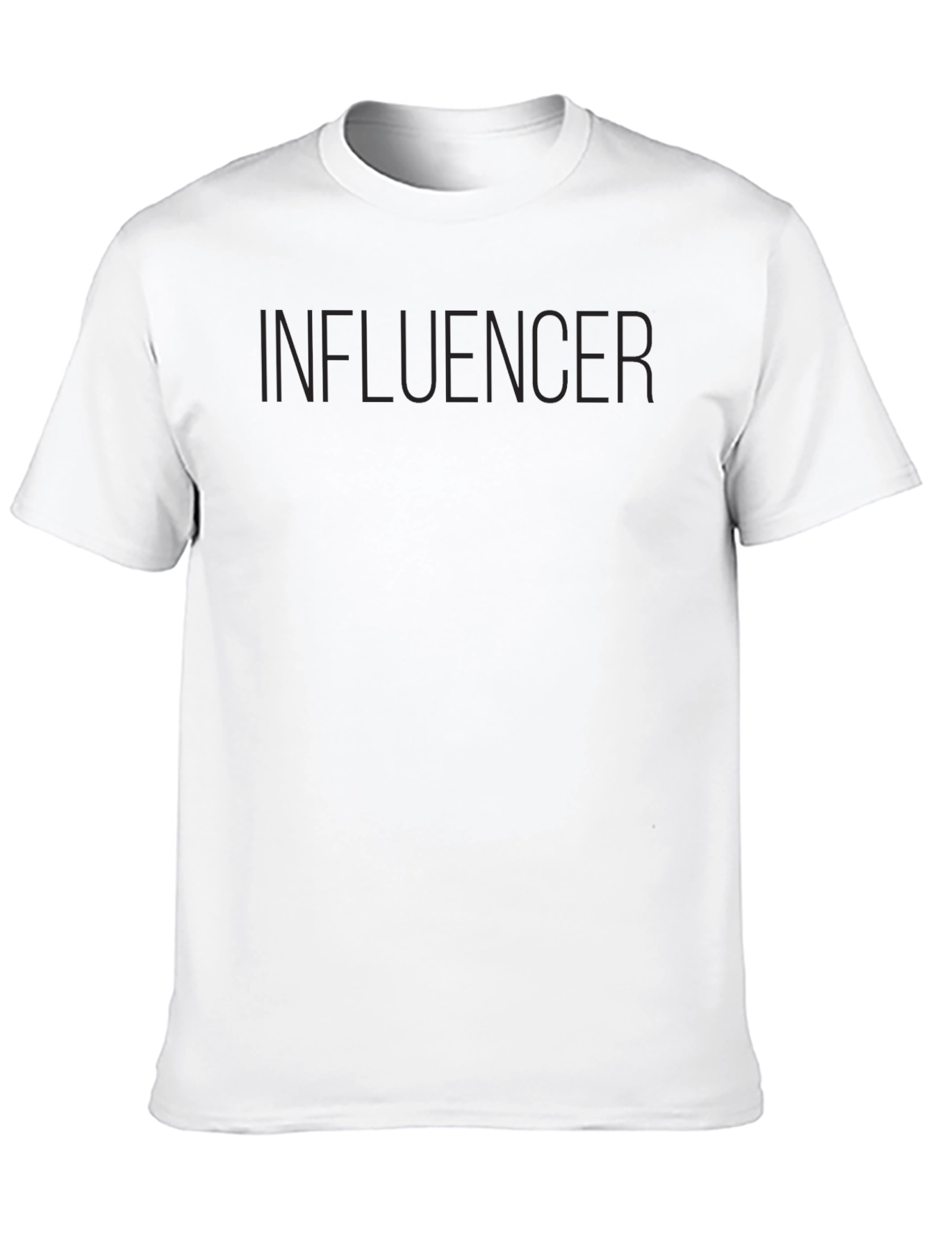 Black Influencer T-Shirt | Stylish Crew Neck Tee