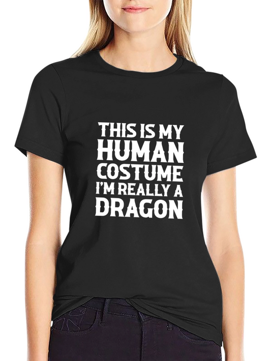 Human Costume Dragon T-Shirt - Funny Novelty Tee
