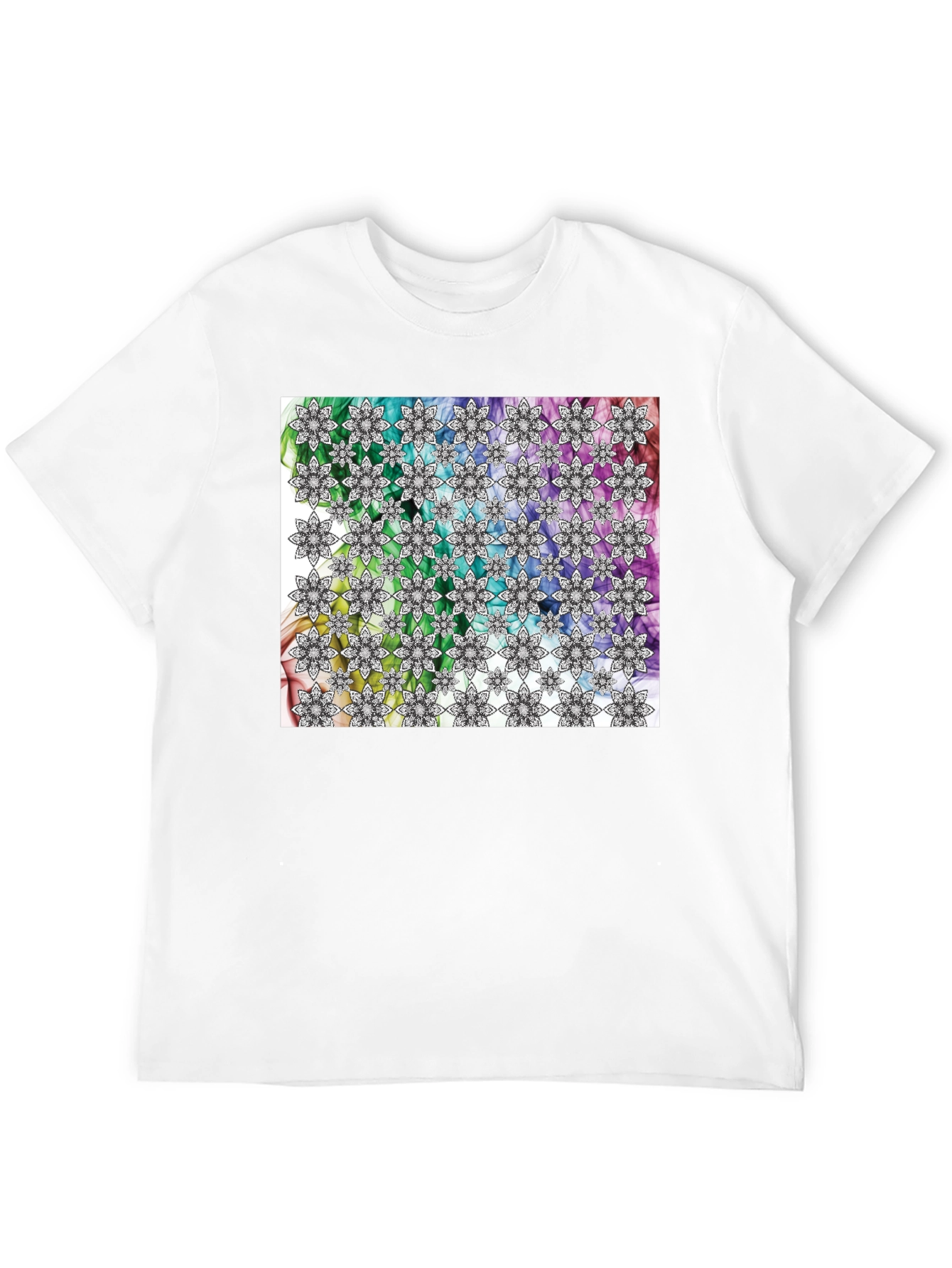 Floral Rainbow Pattern T-Shirt