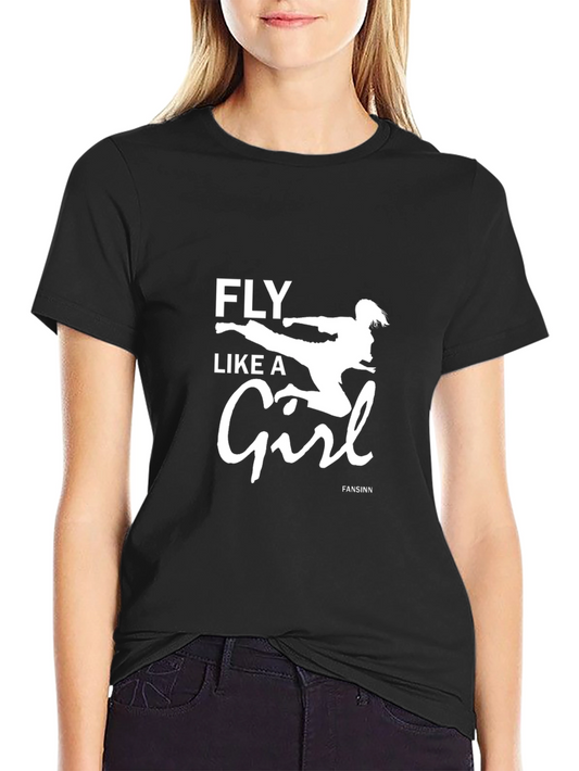 Fly Like a Girl Graphic Tee - Martial Arts Style