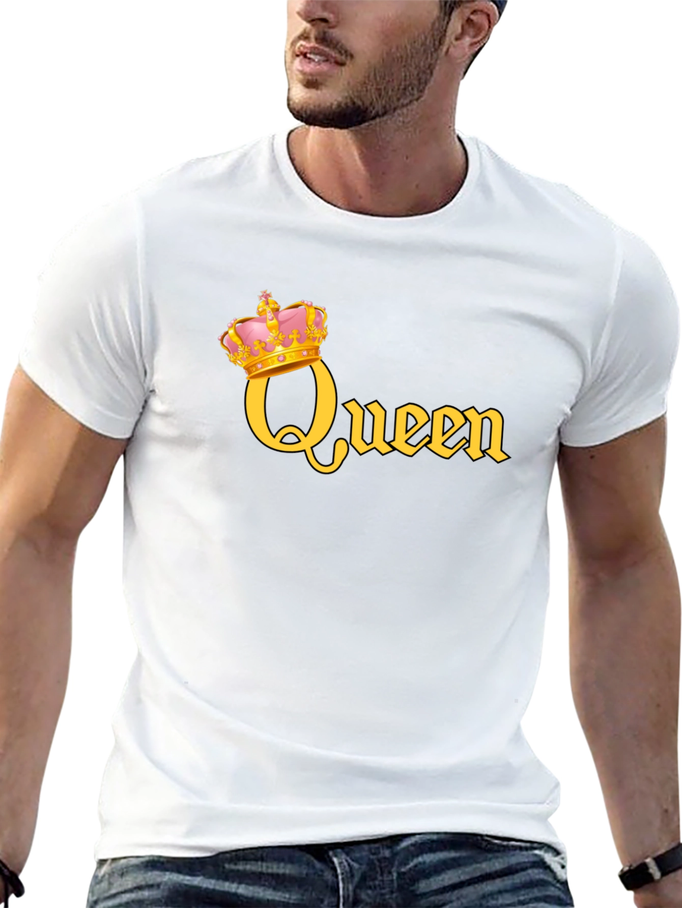 Queen Crown Graphic T-Shirt - Black