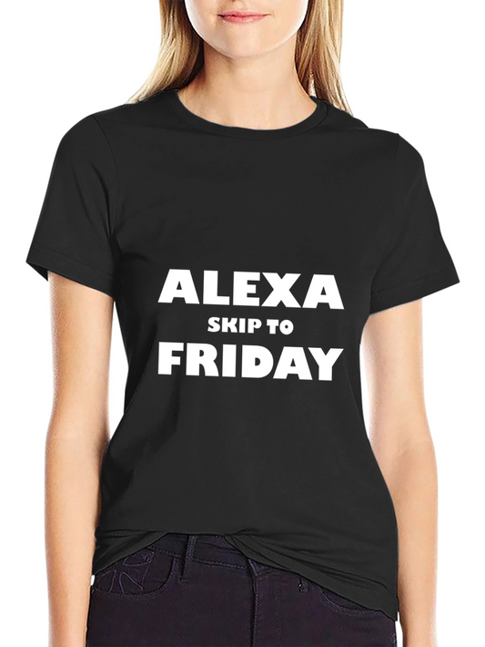 Alexa Skip to Friday Black T-Shirt