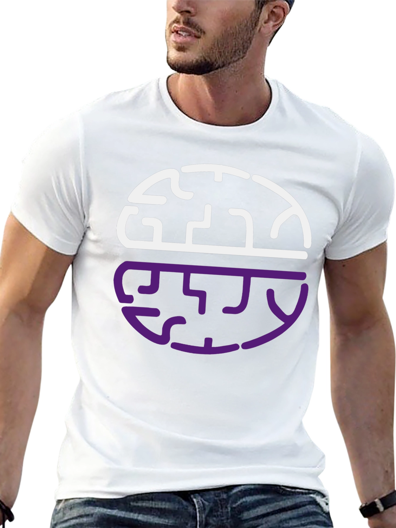 Brain Tease Graphic Tee - Black Cotton Blend Shirt