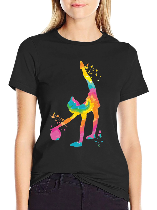 Gymnast Watercolor Graphic T-Shirt