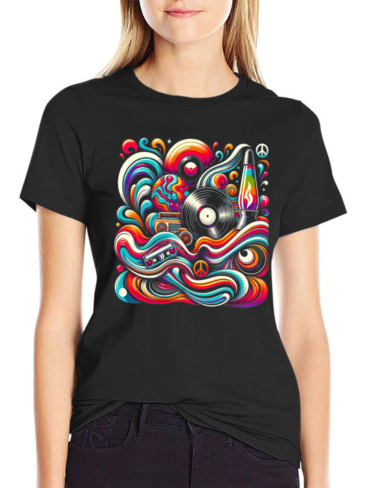 Groovy Retro Psychedelic Graphic T-Shirt