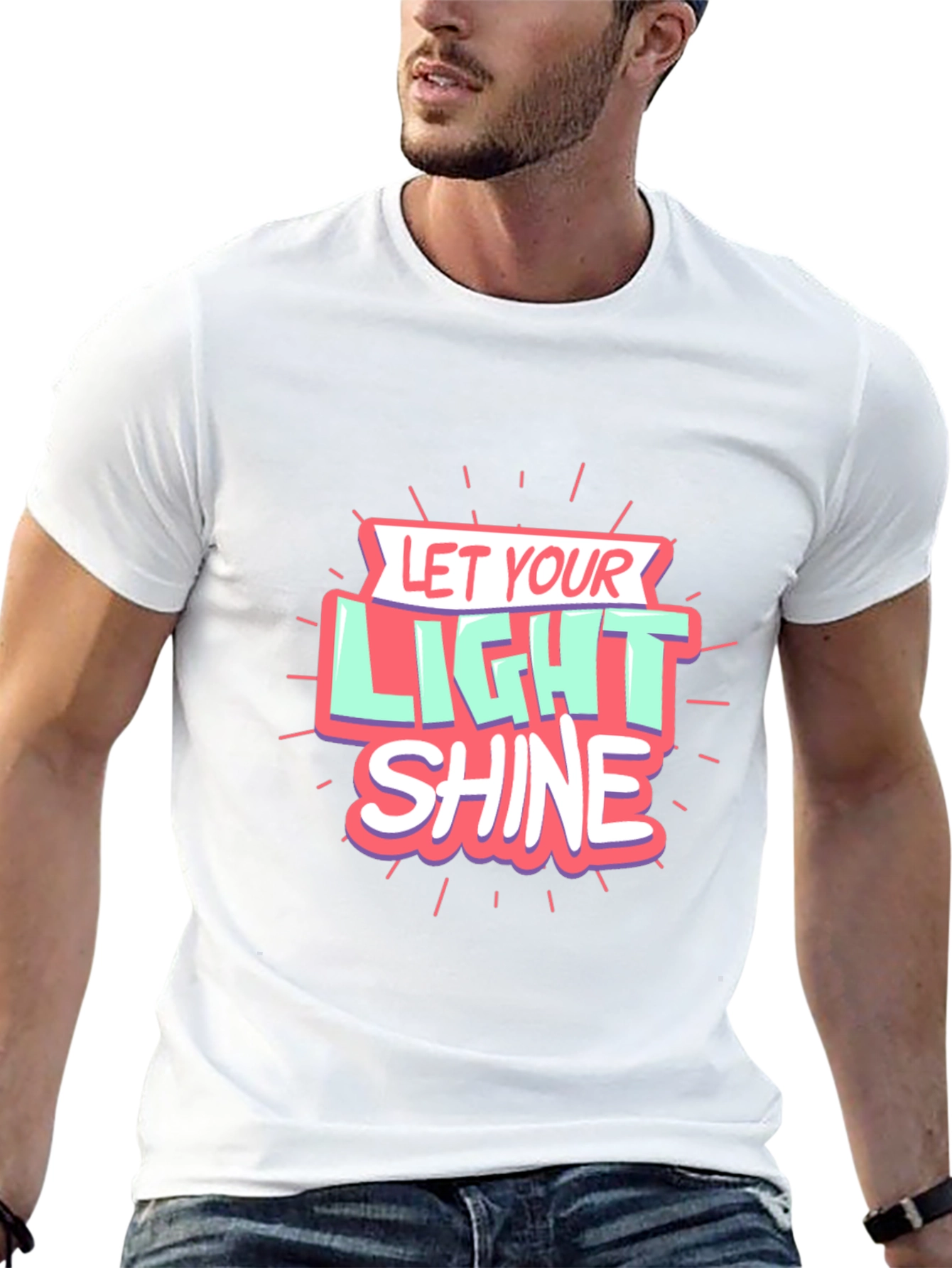 Let Your Light Shine Graphic Black T-Shirt