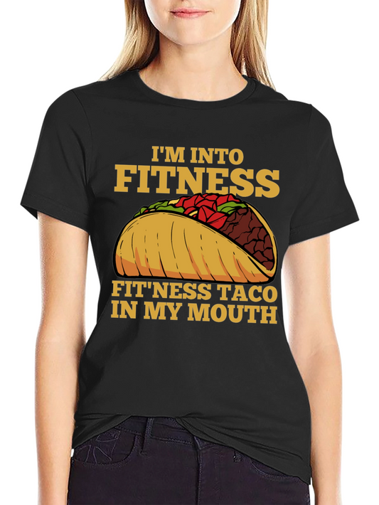 Fitness Taco Graphic Tee - Funny Workout Shirt