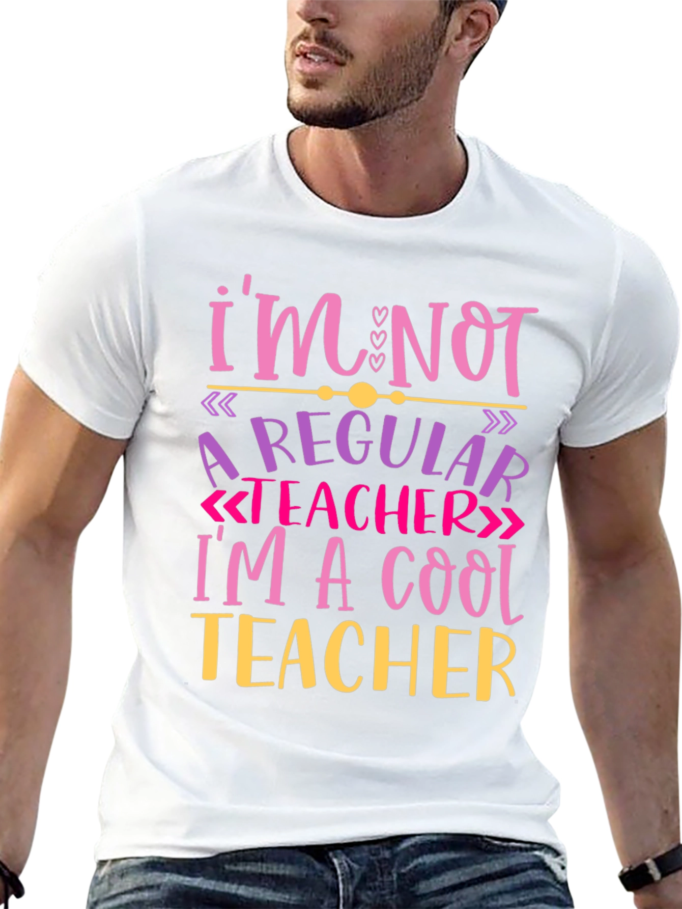 Cool Teacher Graphic Tee - Novelty T-Shirt