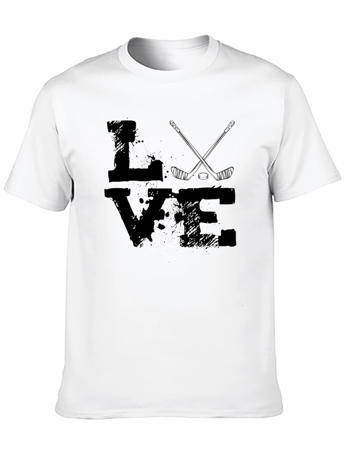 Love Hockey Black T-Shirt